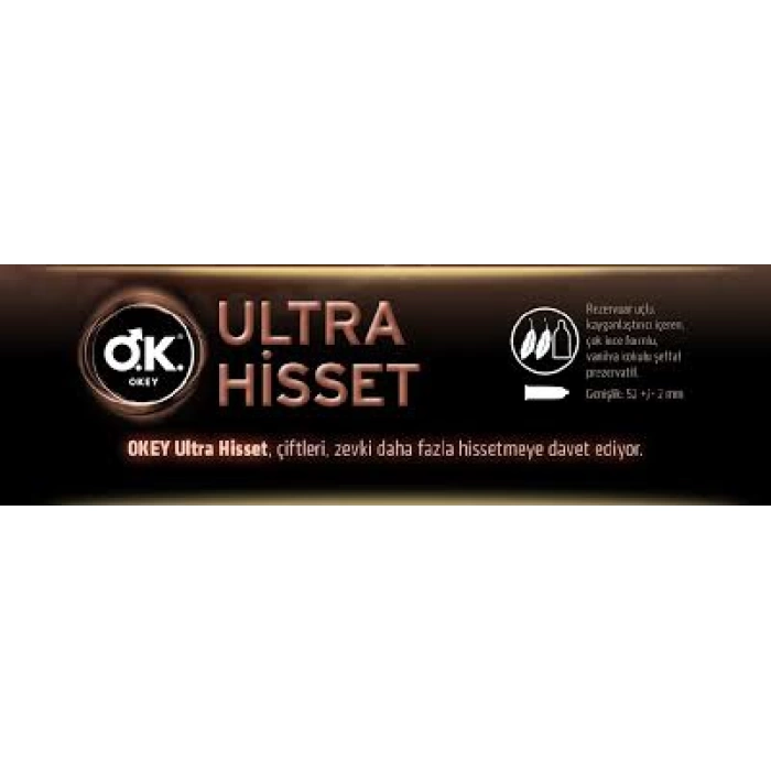 Okey Prezervatif Ultra Hisset 2li Paket (20 Adet)