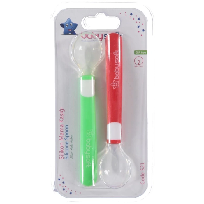 Babysoft Silikon Mama Kaşığı 2li