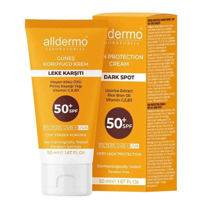 Alldermo 50+SPF Leke Karşıtı Cilt Güneş Koruyucu Krem 50 ml