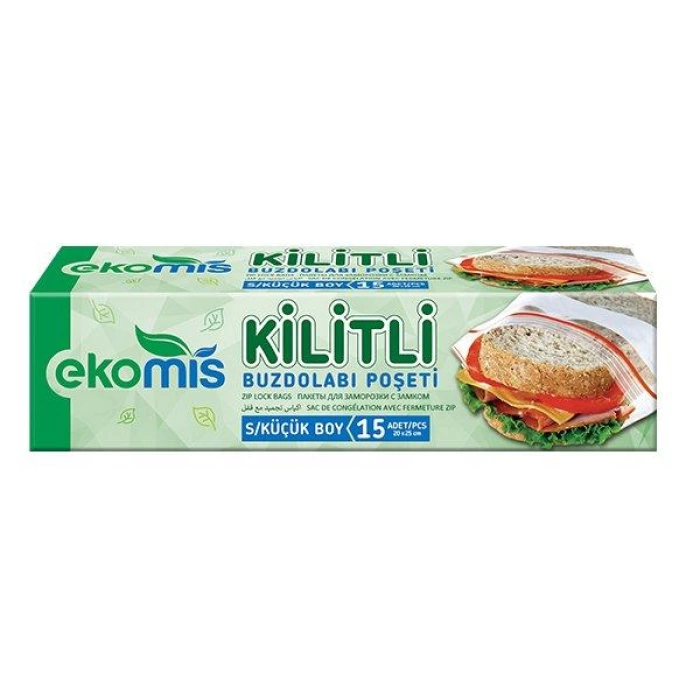 Ekomis Buz Dolabı Poşeti Kilitli 15li