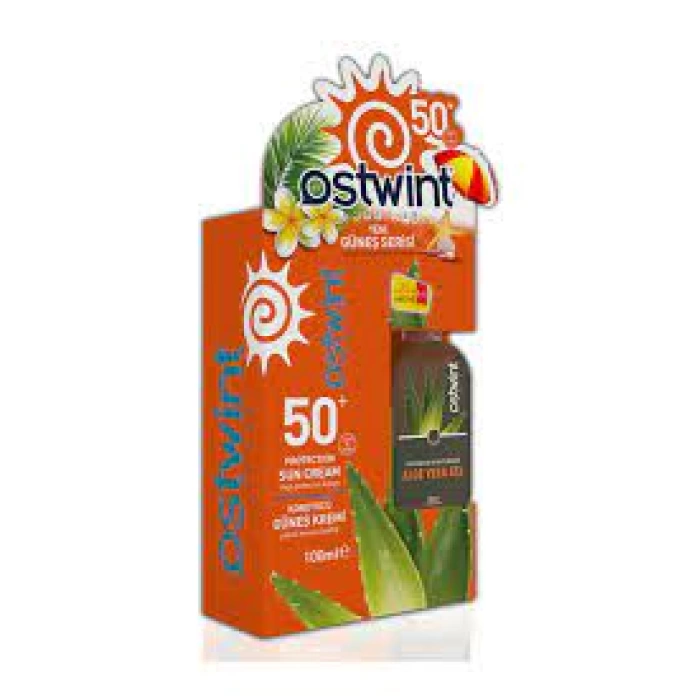 Ostwint Spf 50+ Koruyucu Güneş Kremi 100 ml+Aloe Vera Jel Hediyeli 100 ml
