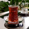 Paşabahçe Baklava Kesme Dekor Çelik Tabaklı Çay Seti-6 Kişilik