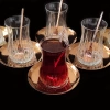 Eva Lizbon Rose Gold Çelik Tabaklı Çay Seti - 6 Kişilik