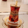 Gold Dekorlu Çay Takımı - 6 Kişilik,18 Parça