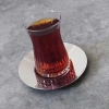 Lizbon Kesme Dekor Çelik Tabaklı Çay Takımı-6 Kişilik