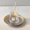 Miosbride Gold Çelik Tabaklı Çay Takımı-6 Kişilik,18 Parça