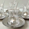 Miosbride Çelik Tabaklı Çay Takımı-6 Kişilik,18 Parça
