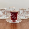 Paşabahçe Kulplu Kaşık ve Tepsili Çay Nescafe Fincanı Seti -6 Kişilik