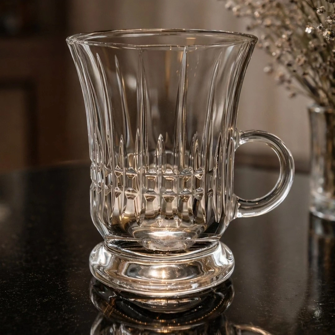 Kulplu Lizbon Dekor Çay Bardağı - 6 Adet