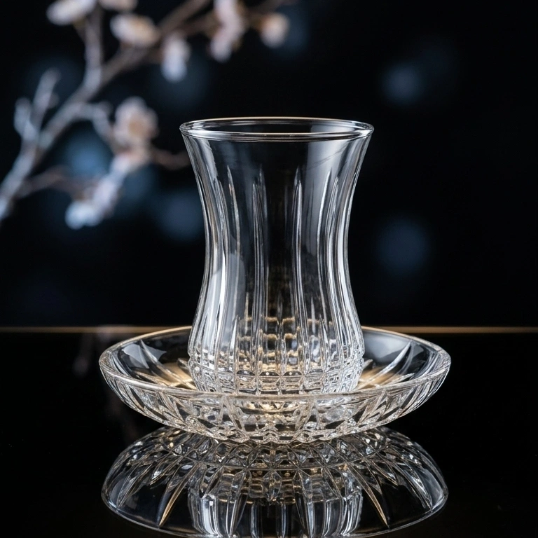 Lizbon Kesme Dekor Çay Takımı -6 Kişilik