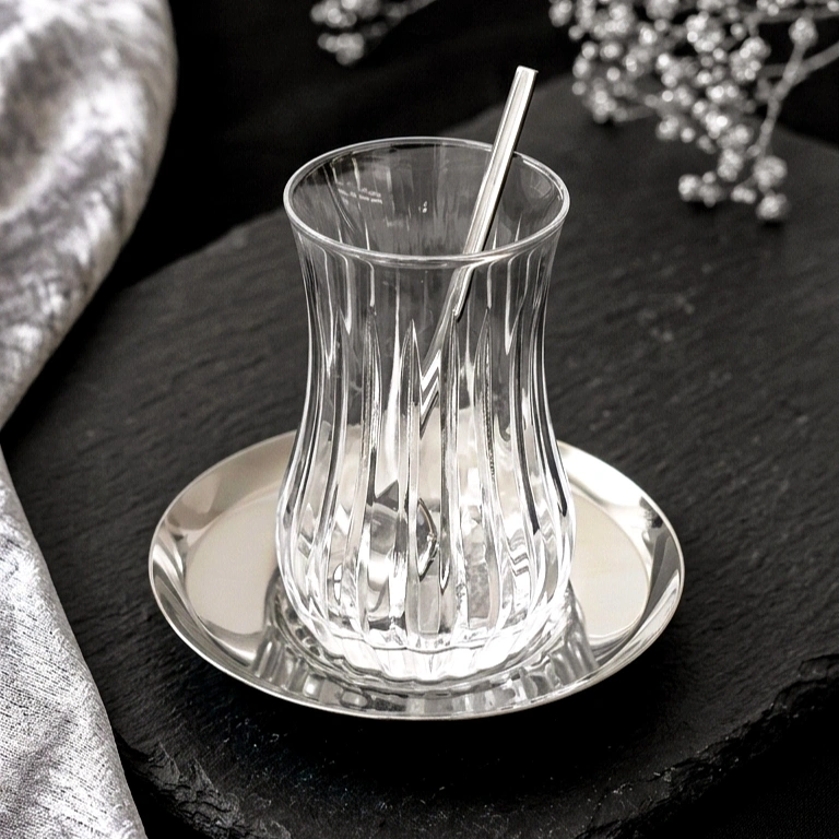 Eva Liza Rio Sade Tabaklı Çay Kaşık Takımı- 6 Kişilik