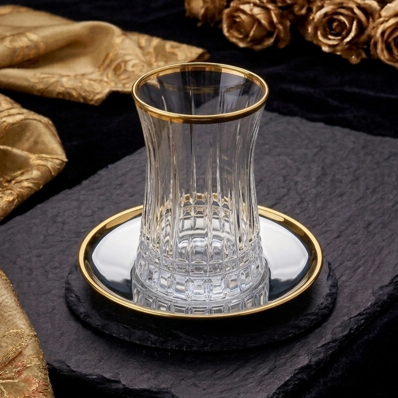 Heybeli Lizbon Gold Çay Takımı - 6 Kişilik