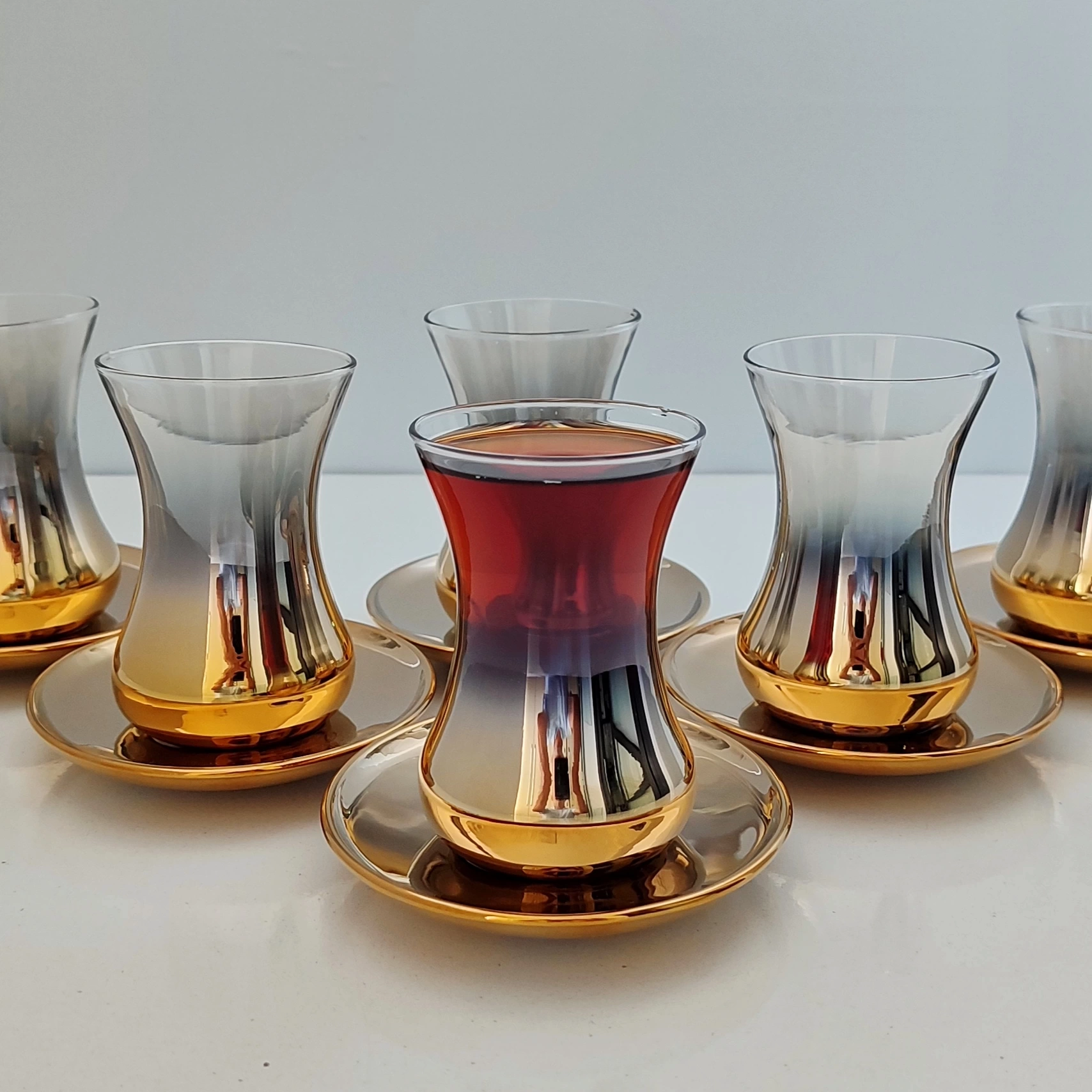Demet Titanyum Kaplama Çay Takımı - 6 Kişilik