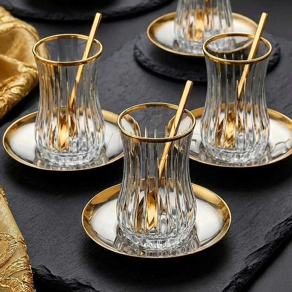 Eva Liza Rio Gold Çay Seti - 6 Kişilik,18 Parça