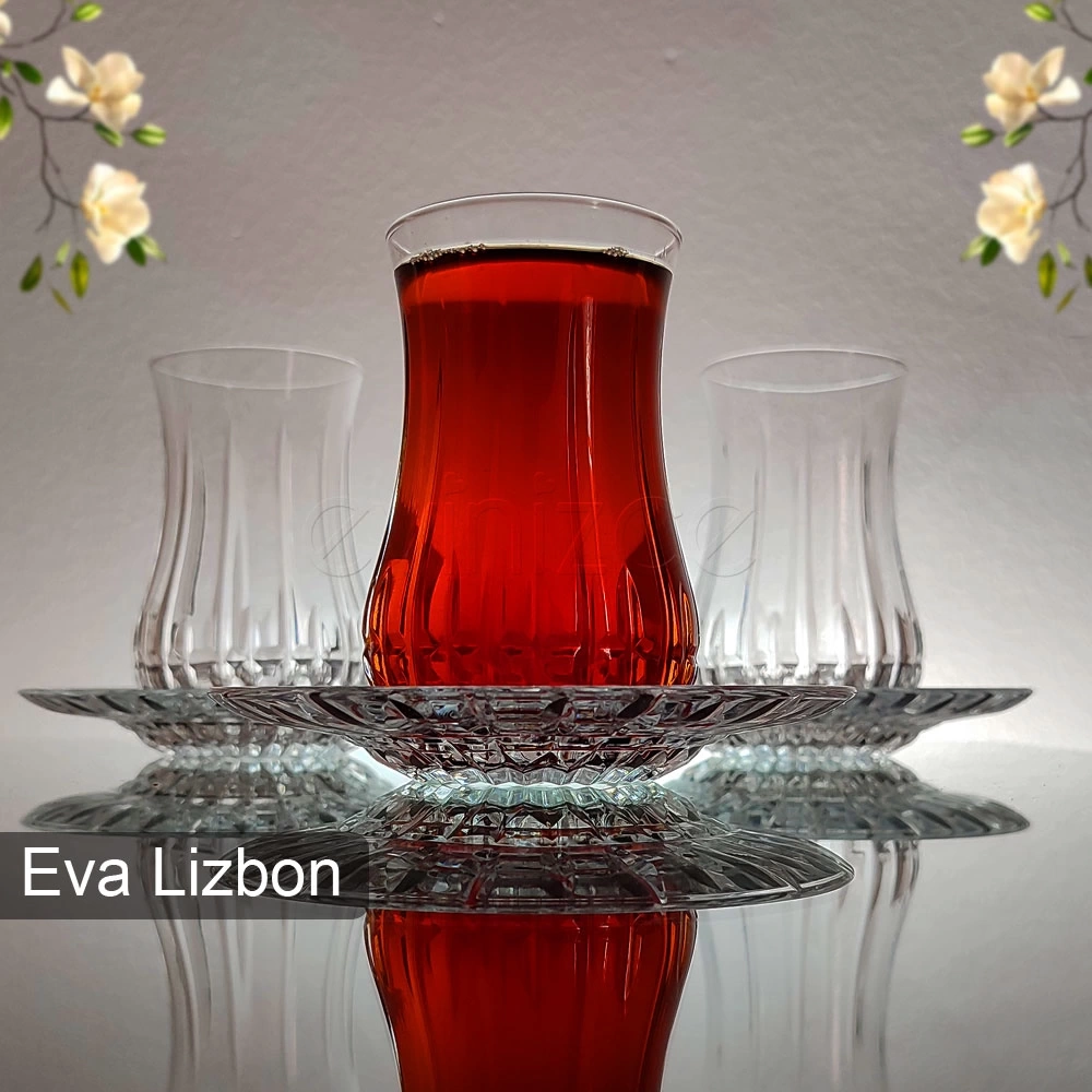 Eva Lizbon 661 Kesme Dekor Çay Takımı - 6 Kişilik
