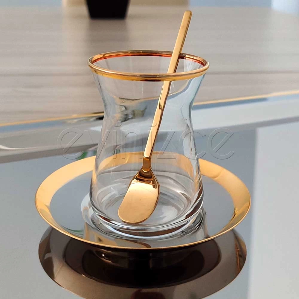 İrem 42451 Gold Tepsili Çay Seti- 12 Kişilik, 39 Parça