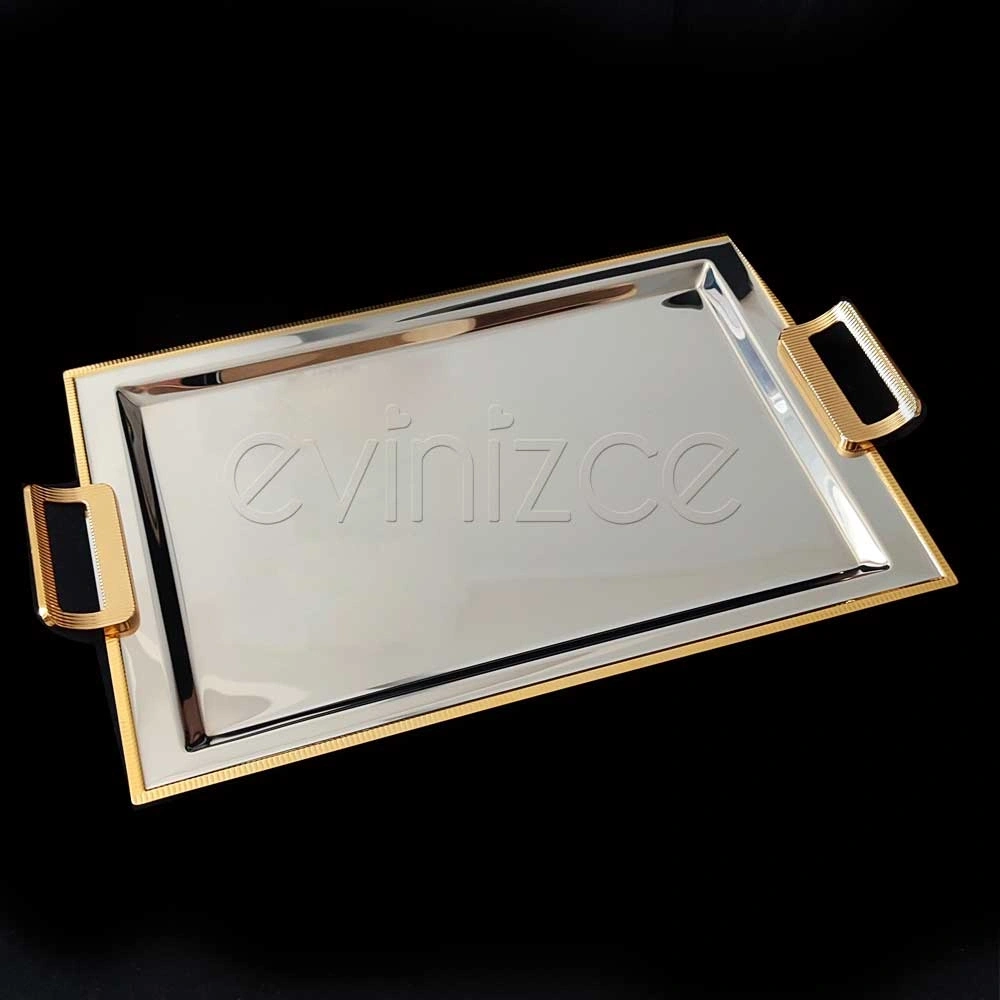 Mios Gold Paslanmaz Çelik Çay Tepsi