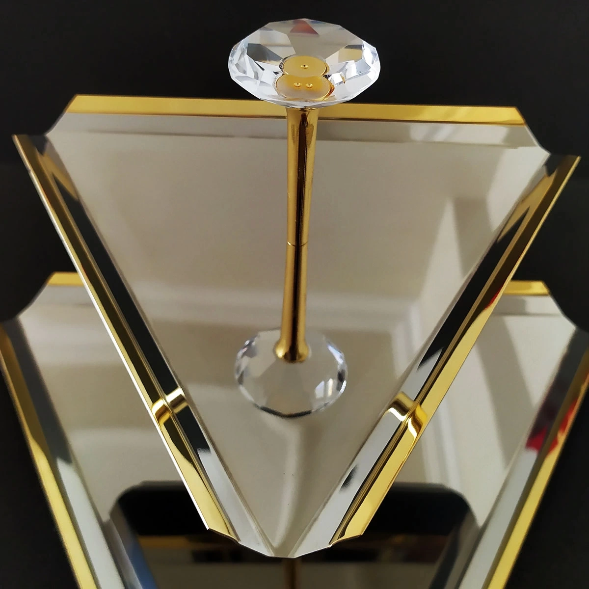 Tiamo Diamond Gold 2 Katlı Paslanmaz Çelik Sunumluk