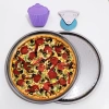 Çelik Delikli Pizza ve Lahmacun Tepsisi Eldiven ve Kesici - 4 Par