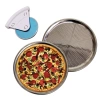 Çelik Delikli Pizza ve Lahmacun Tepsisi ve Kesici - 3 Parça