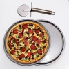 Çelik Pizza ve Lahmacun Tepsisi ve Kesici-3 Parça