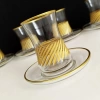 Kesme Dekor Gold Yaldızlı Çay Bardak Takımı-Model2