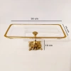 Paşabahçe Nude Dekoratif Metal Ayaklı Servis Tabağı-Gold