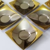 Tiamo Ela Desen Çelik Gold Detay Çay Tabağı - 6 Adet