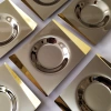 Tiamo Avons Desen Çelik Gold Detay Çay Tabağı - 6 Adet