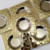 Tiamo Selçuklu Desen Çelik Gold Detay Çay Tabağı - 6 Adet