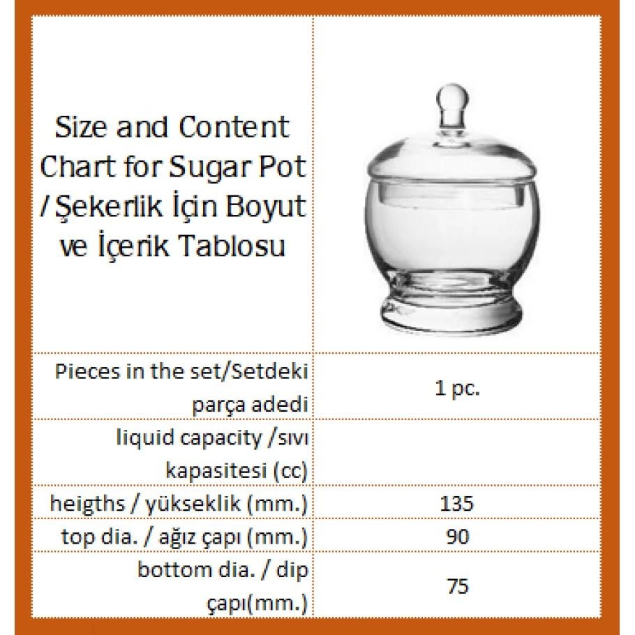 Paşabahçe Kapaklı Şekerlik Lokumluk-NİDA GOLD