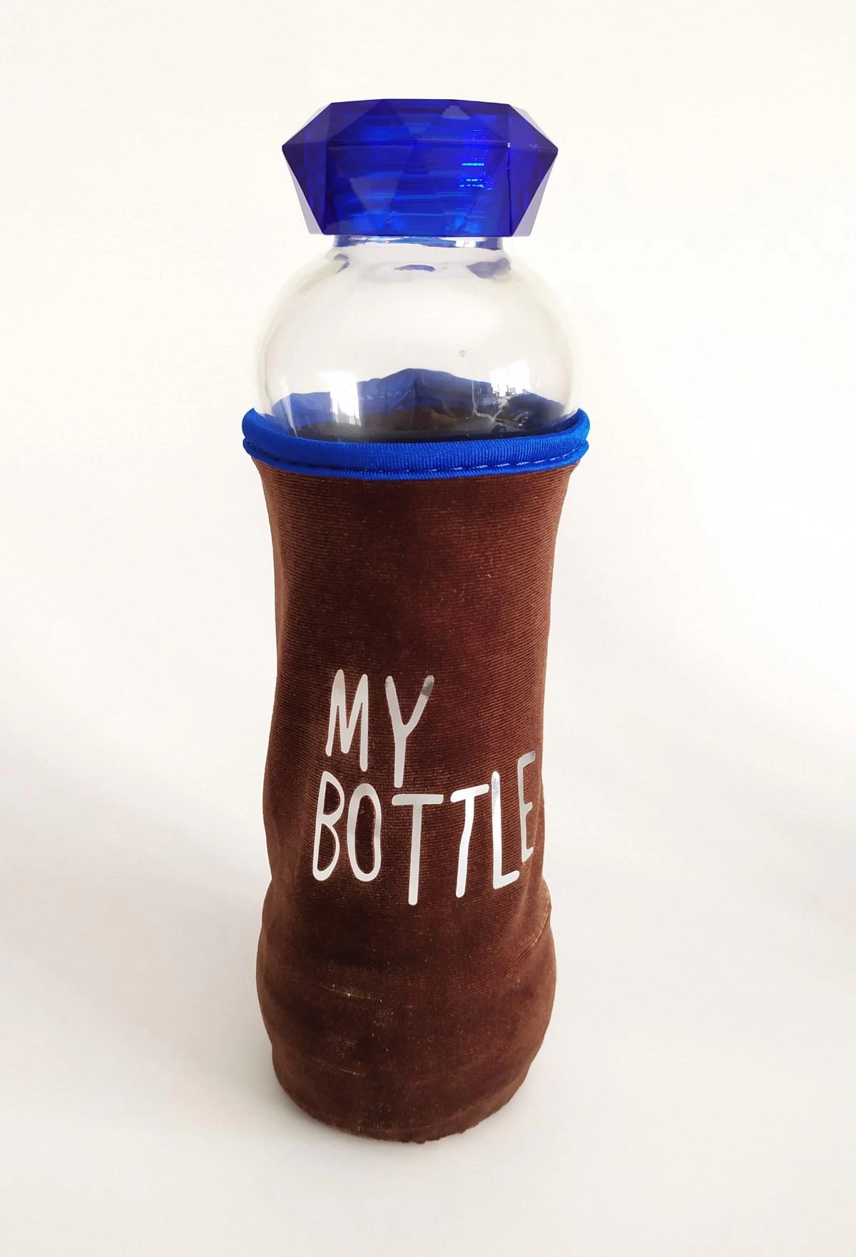 Cam Matara Kadife Kılıf Kristal Kapak  My Bottle - 600 ml