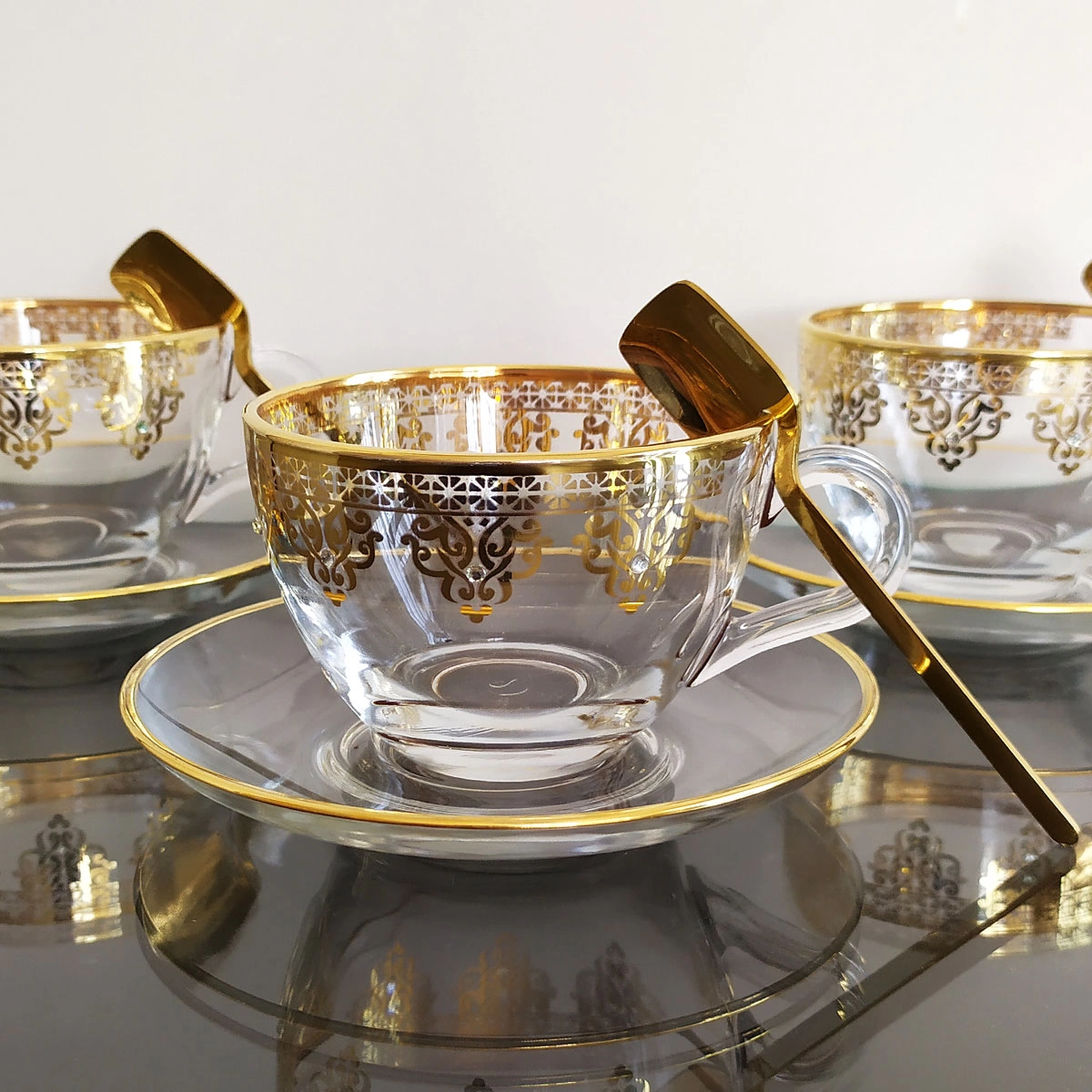 Paşabahçe Ottoman Gold Çay ve Nescafe Fincan Takımı-6 Kişilik