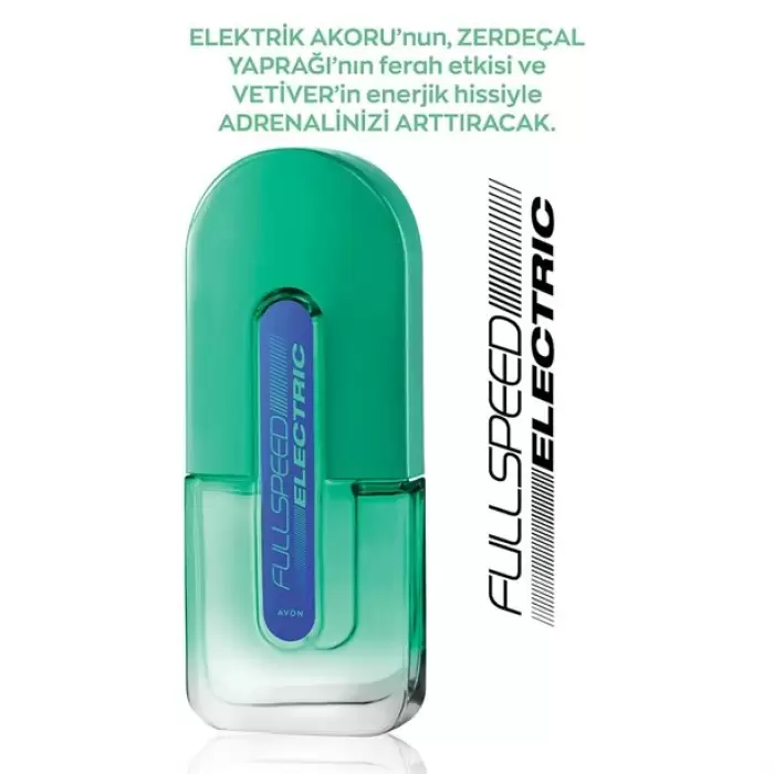Avon Full Speed Electric Erkek Parfüm EDT 75 ml NİSAN