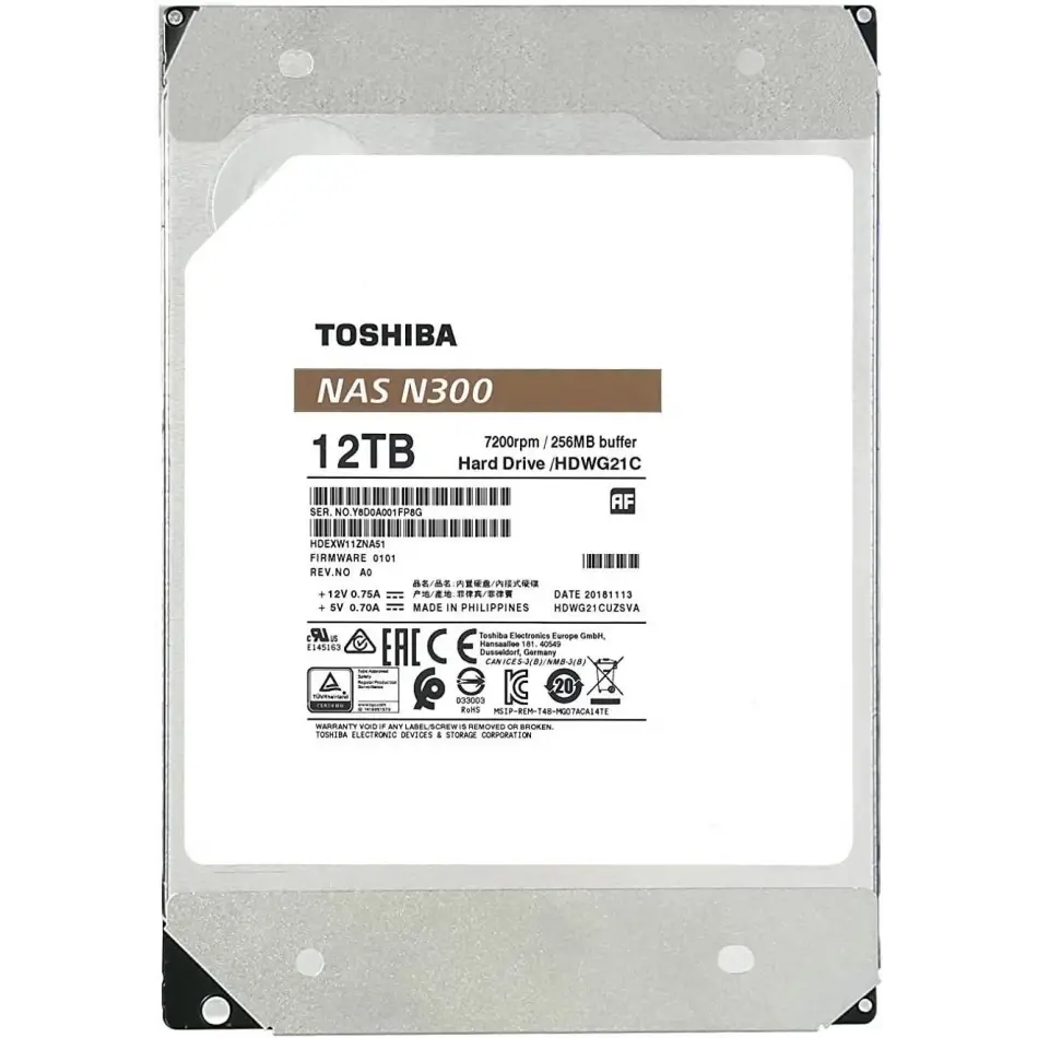 12tb Toshıba N300 7200rpm Sata 256mb Hdwg51cuzsva