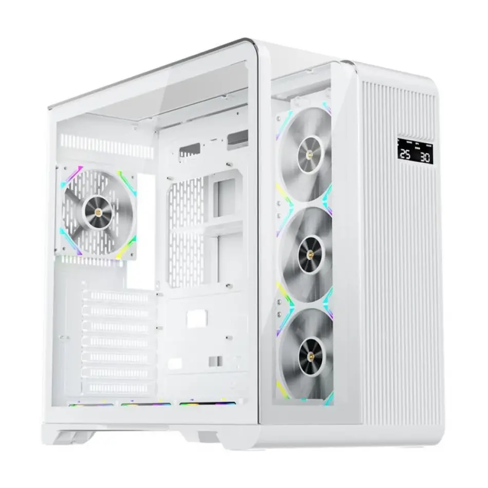 1st Player Rt7 Beyaz Dıgıtal 850w 80+ Gold Full Modüler 4x12cm Argb 3 Taraflı Temperli Cam Usb 3.0 - Type C Atx Kasa