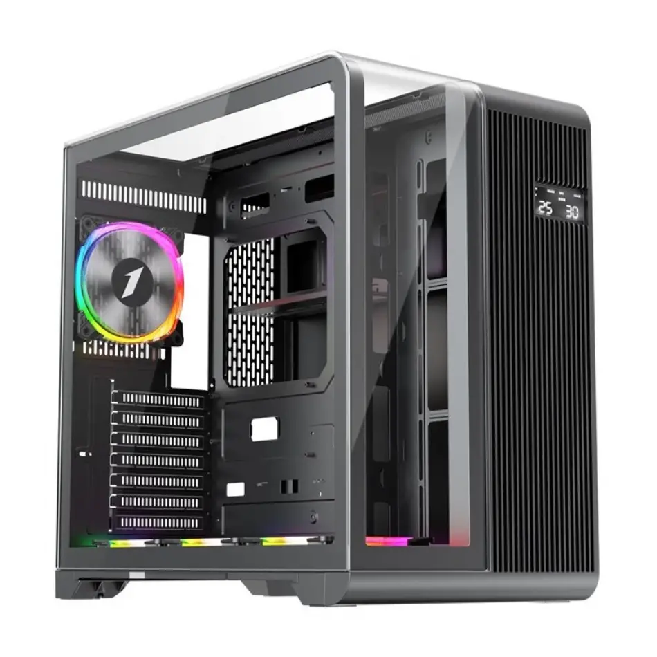 1st Player Rt7 Siyah Dıgıtal 850w 80+ Gold Full Modüler 4x12cm Argb 3 Taraflı Temperli Cam Usb 3.0 - Type C Atx Kasa