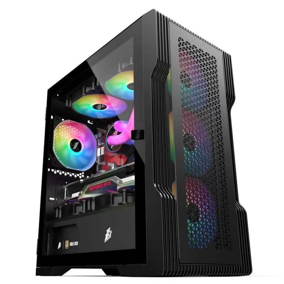 1st Player Trılobıte T3 Siyah 600w 80+ Argb 4x12cm Fan Temperli Cam Mesh Usb 3.0 M-atx Kasa