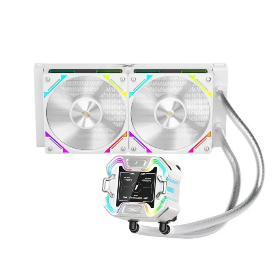 1st Player X Starshıp 240mm Beyaz Argb Ips 2.4 Dijital Ekranlı Am5,am4/lga 1851, Lga 1700 Premıum İşlemci Sıvı Soğutucu