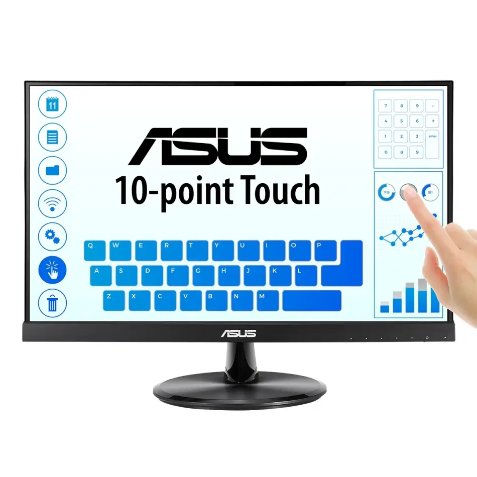 21.5 Asus Vt229h Fhd Ips 5ms Dokunmatik Hdmı Vga
