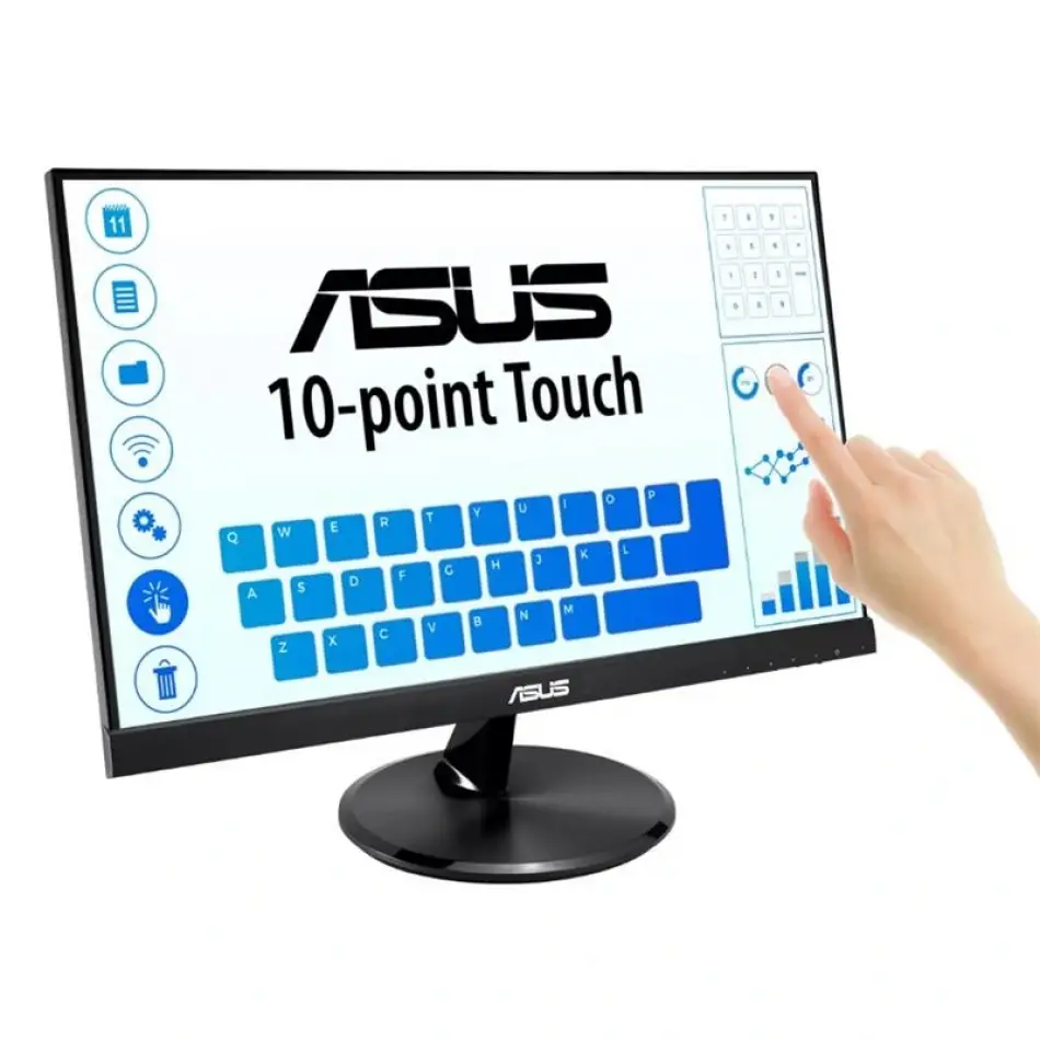 21.5 Asus Vt229h Ips 5ms 60mhz 1xvga 1xhdmı Fhd 1920x1080 Hoparlör Çerçevesiz Düşük Mavi Işık Dokunmatik Ekran Vesa