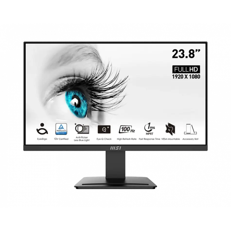 23.8 MSI PRO MP2412 FHD 1MS 100HZ FLAT VA
