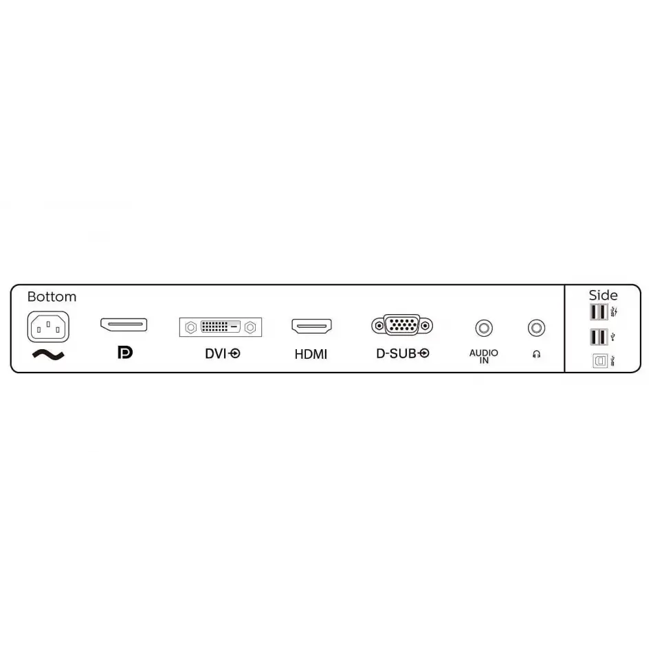 23.8 Phılıps 241b8Qjeb/00 Ips 5ms 75mhz 1xvga 1xhdmı 1xdp 1xdvı Fhd 1920x1080 Usb Hoparlör Yükseklik Ayarı Vesa Siyah