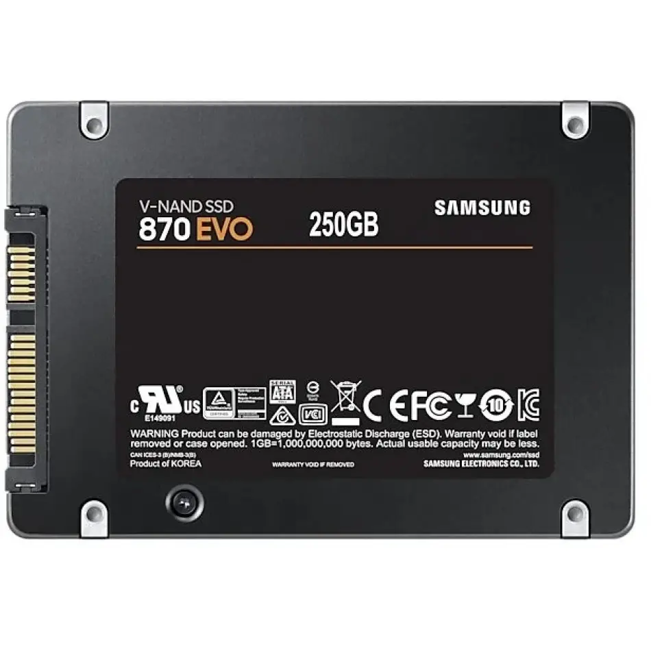 250GB SAMSUNG 870 560/530MB/s EVO MZ-77E250BW SSD