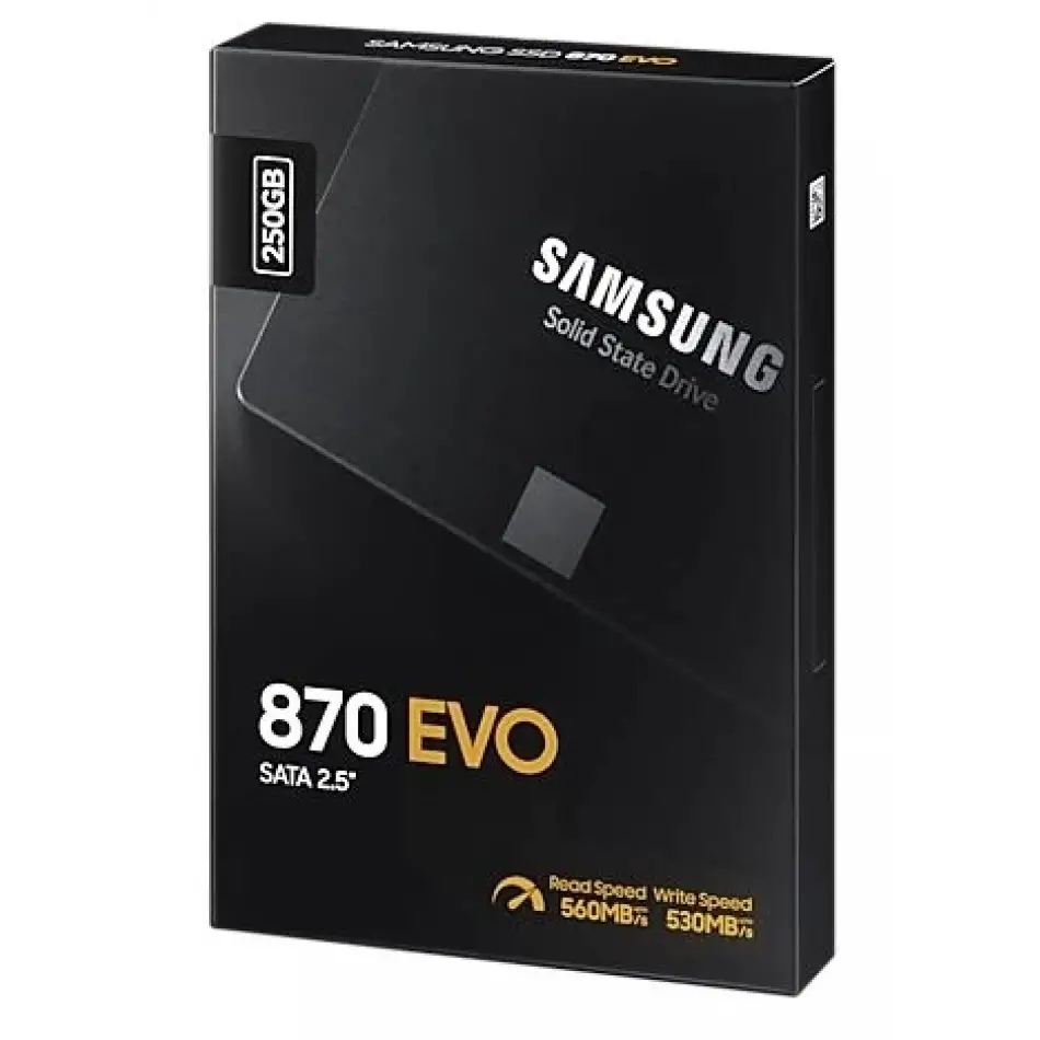 250GB SAMSUNG 870 560/530MB/s EVO MZ-77E250BW SSD (Resmi Distribütör Garantili)