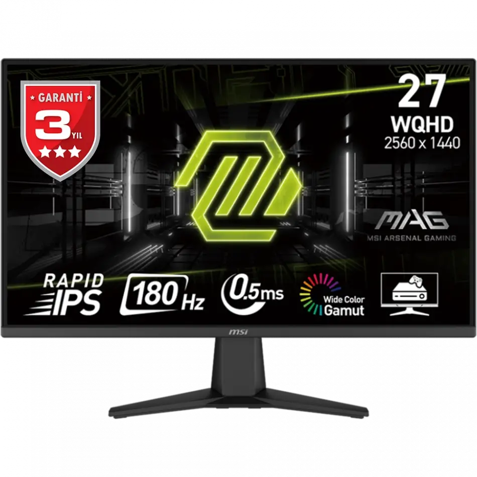 27 MSI MAG 275QF E20 WQHD FLAT RAPID IPS 0.5MS 200HZ  FREESYNC PREMIUM GAMING