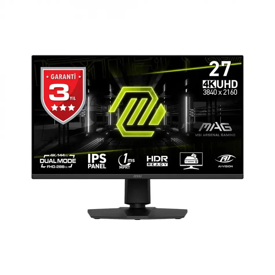 27 MSI MAG 275UPD E14 UHD FLAT IPS 1MS 144HZ FHD 288HZ FREESYNC PREMIUM PIVOT GAMING