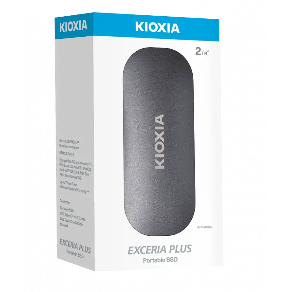 2tb Kıoxıa Excerıa Plus G2 Usb 3.2 1050/1000 Mb/s Lxd10s002tg8