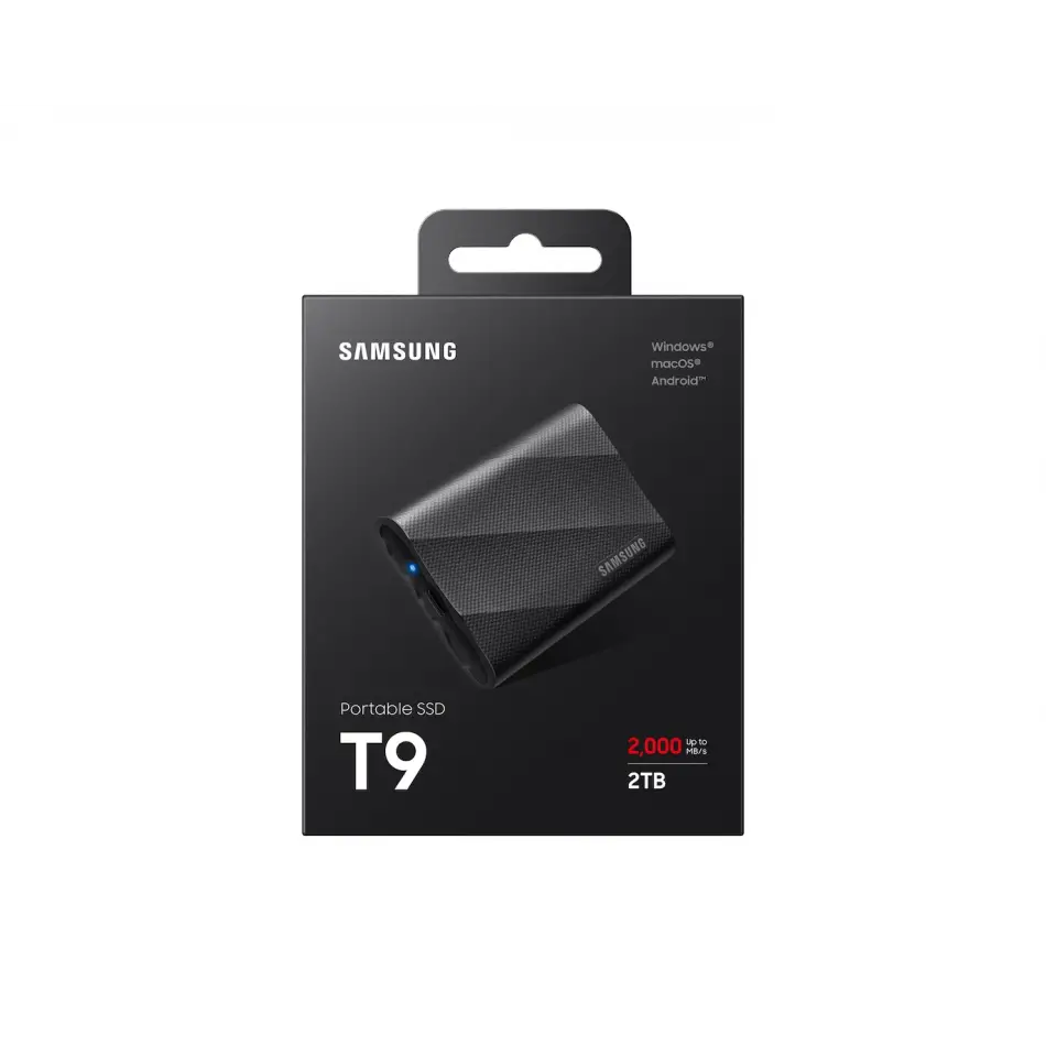 2tb Samsung 2000/1950mb/s Usb 3.2 Gen 2x2 Taşınabilir T9 Mu-pg2t0b/ww