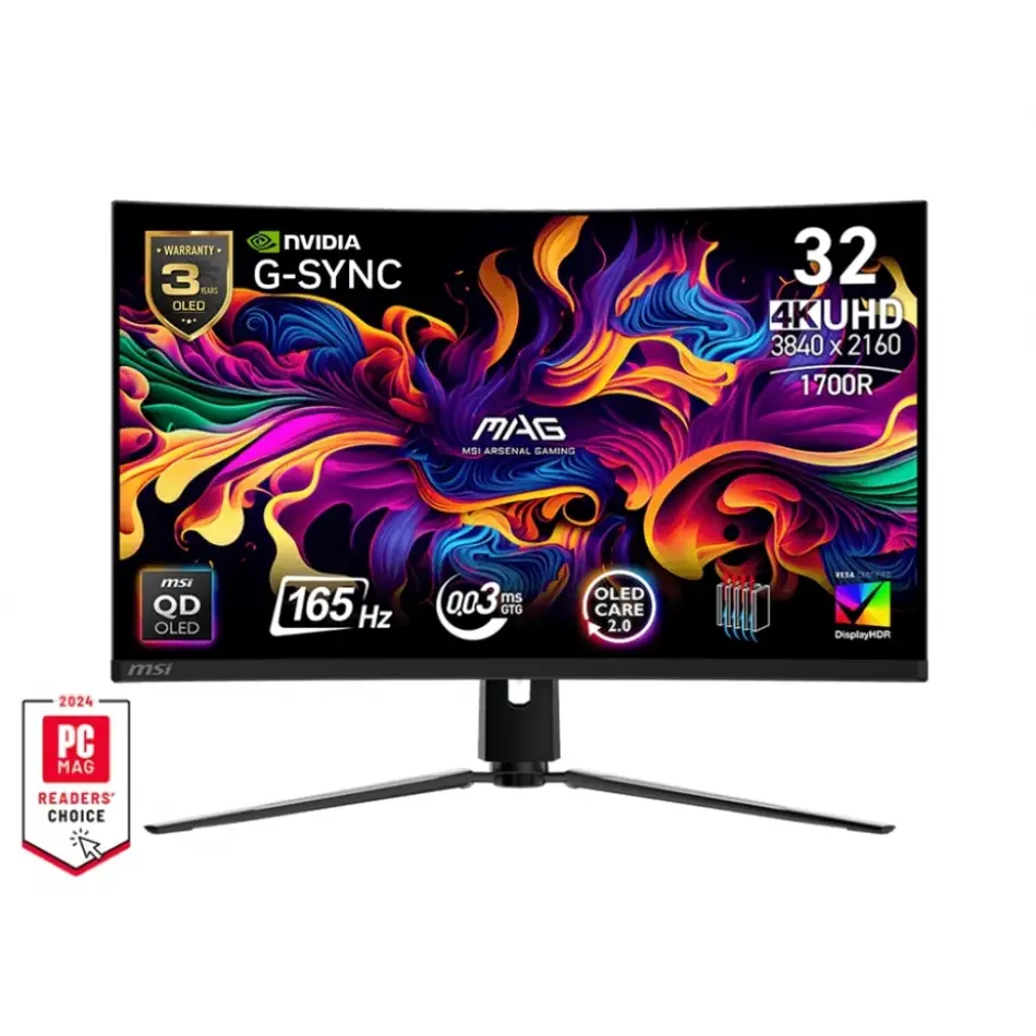 31.5 MSI MAG 321CUP 0.03MS 165HZ QD-OLED MONITOR